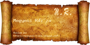 Megyesi Róza névjegykártya
